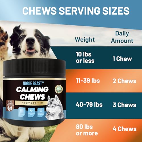 Noble-Beast-Dog-Hemp-Calming-Chews-for-Dogs-Melatonin-for-Dogs-Dog-Calming-Treats-Motion-Sickness-for-Dogs-All-Natural-Soft-Chews-with-Hemp-and-Melatonin-Chicken-Flavor-120-Count Noble Beast Dog Hemp Calming Chews for Dogs Melatonin for Dogs Dog Calming Treats Motion Sickness for Dogs All Natural Soft Chews with Hemp and Melatonin Chicken Flavor 120 Count