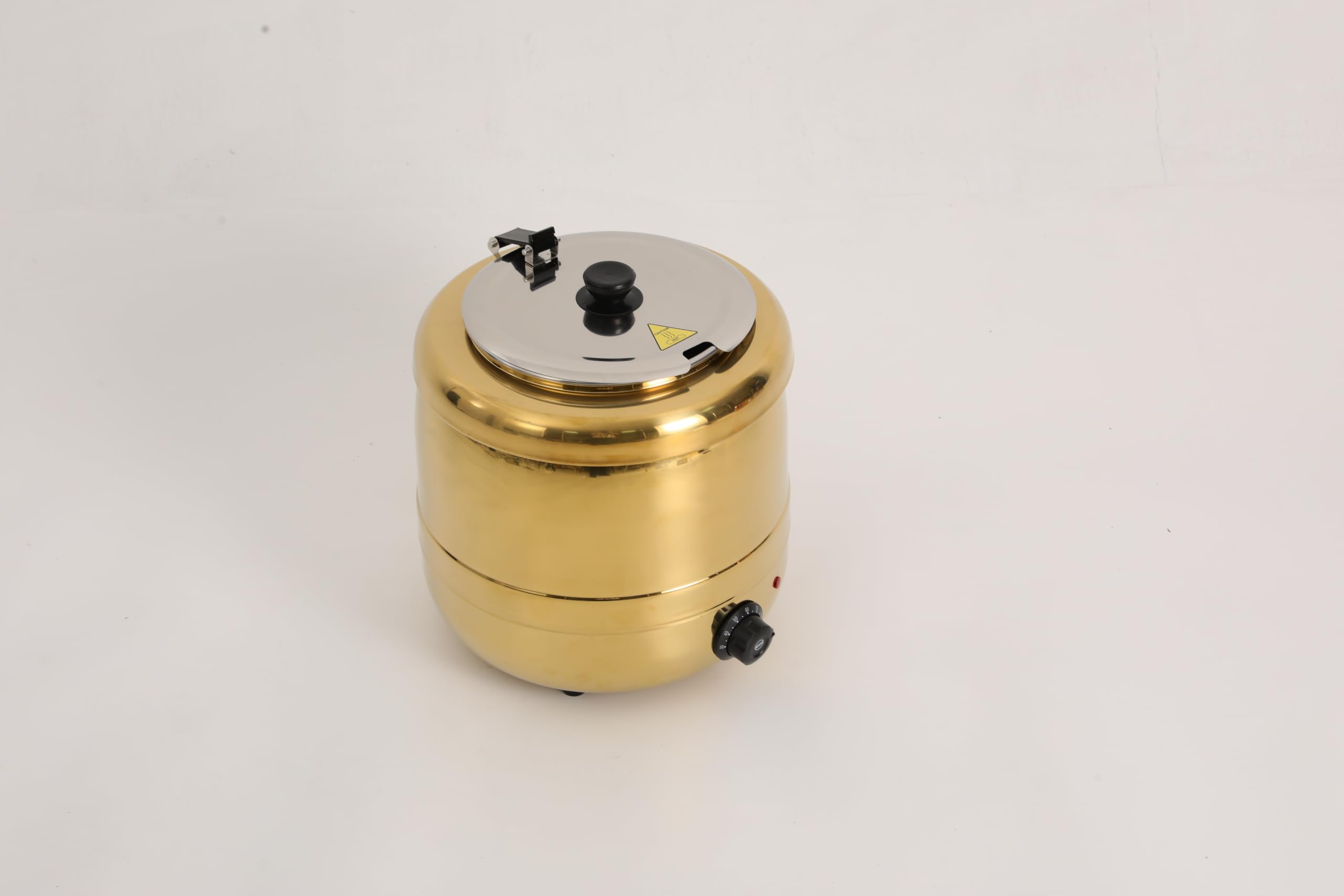Scaldavivande elettrico da 10 l con termostato | Pentola interna in acciaio inox, regolabile da 30 a 80 °C, per buffet e ristoranti, supporto per coperchio, facile da pulire