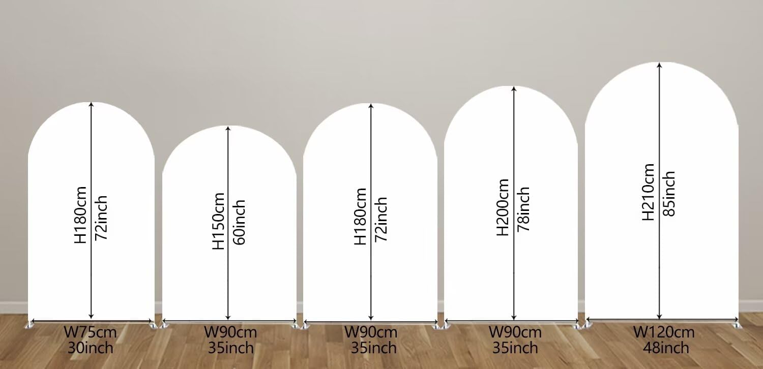 Blue Sky White Clouds Pattern Arched Backdrop Covers，Double-Sided Stretchy Arched Stands Cover Chiara Backdrops Child Birthday Parties Decor Baby Shower Party Display Arch Props GX-328-2.5x6ft