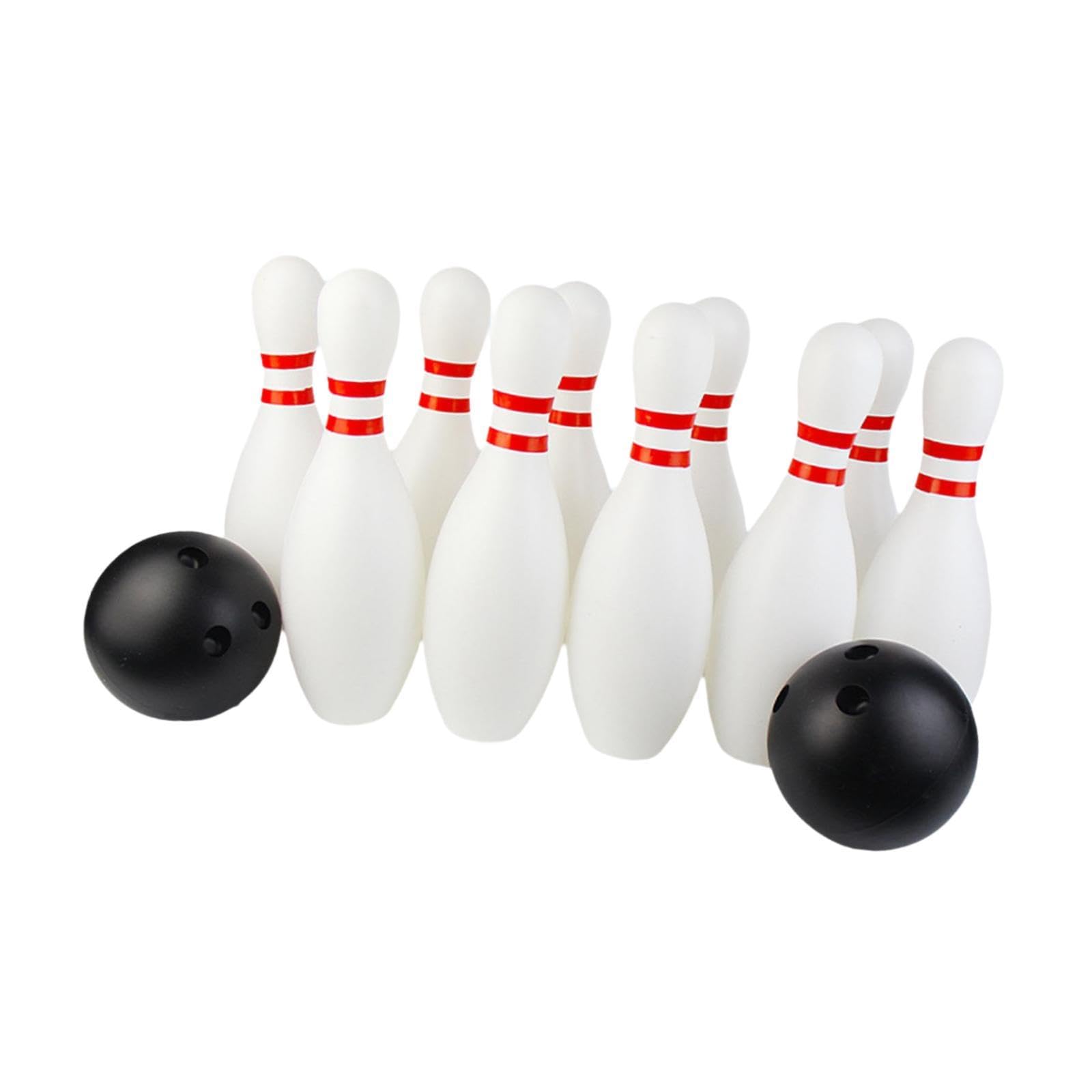 F Fityle Set de Quilles pour Enfants avec 10 Quilles et 2 Boules, Jeu D'extérieur, 30cm