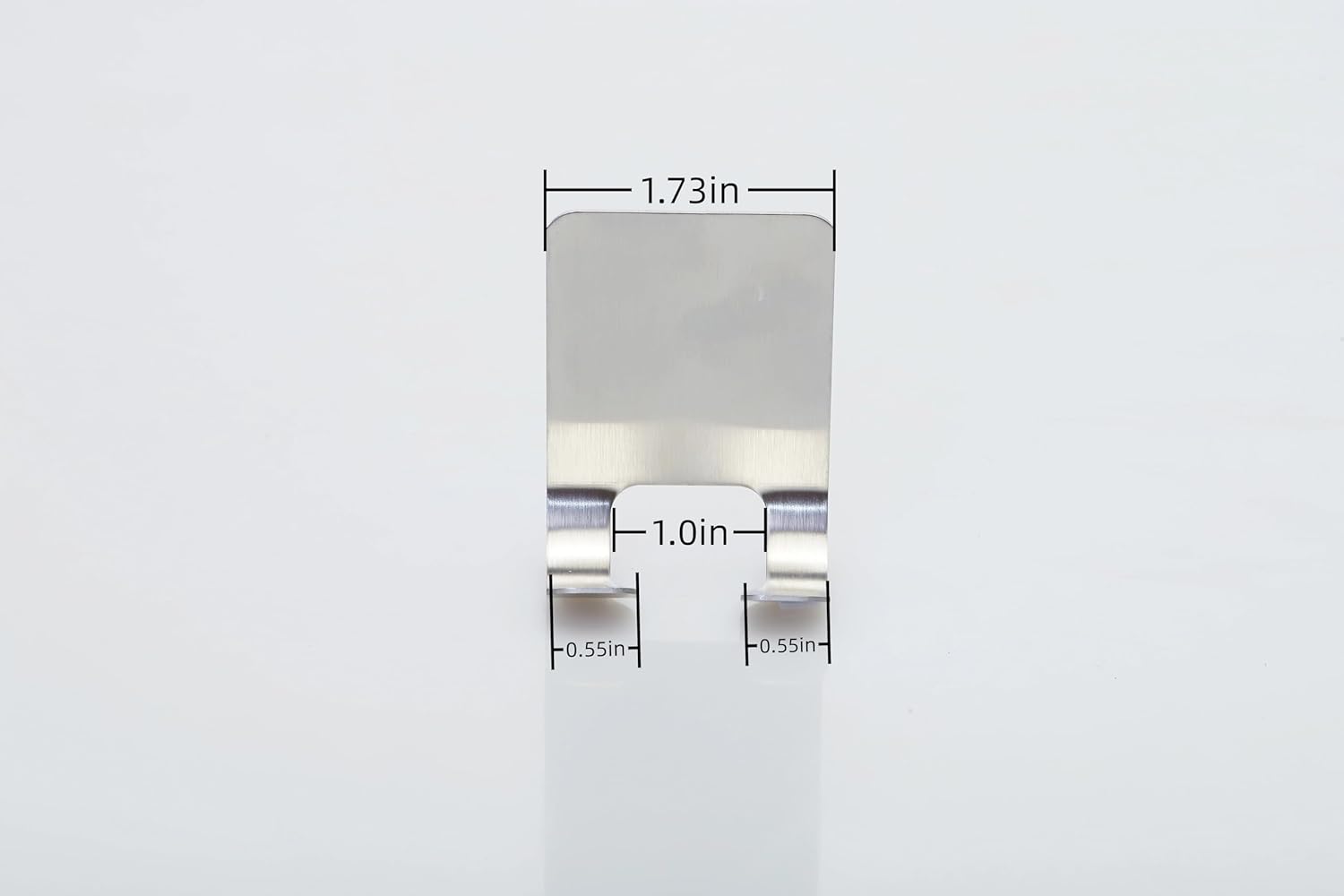 2-Pack Stainless Steel Razor Holder Hooks, Strong Adhesive Wall Mount Organizer for Bathroom Shower & Kitchen, Multi-Purpose Utility Hooks for Robe, Towel, Loofah, Coat, No Drilling Needed