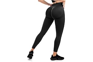 Seamless Black Leggings for Women Butt Lift, High Waisted Scrunch Leggings for Gym