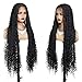 Sangtok Boho Braided Wigs for Black Women, 36 inch Knotless Full Lace Boho Box Braid Wig, Bohemian Curly Ended Double Full Lace Goddess Braided Wig
