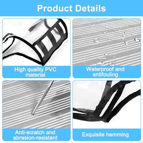 PVC Luggage Cover, Clear Suitcase Cover with Handle Opening, 15.7×33.9 Inch Transparent Travel Luggage Protector Cover, Waterproof Suitcase Dust Cover for Luggage Up to 27.95×16.1×13.8 Inch4