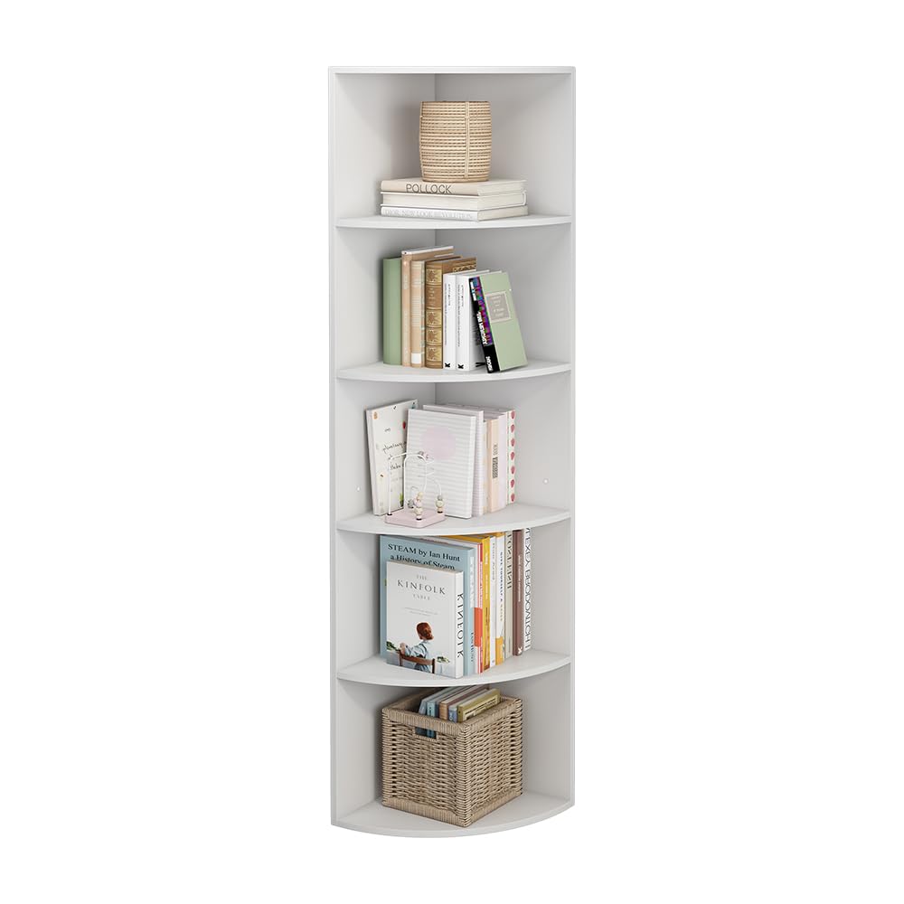 Vicco Libreria Fabienne, Bianco, 40 x 180 cm con 5 scomparti, adatto al montaggio a parete per una configurazione flessibile degli spazi