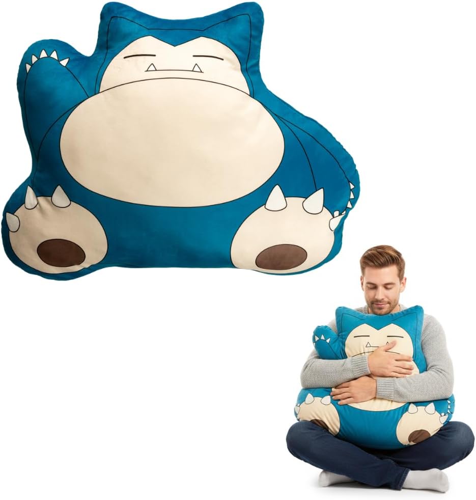 Collectibles Cozy Bedding Super Soft Plush (Officially Licensed Product) Oversized Body Pillow, 25.5 in x 36 in, Pokemon-Snorlax