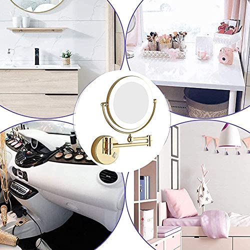 Miroir de maquillage mural col de cygne flexible JCAKES double face