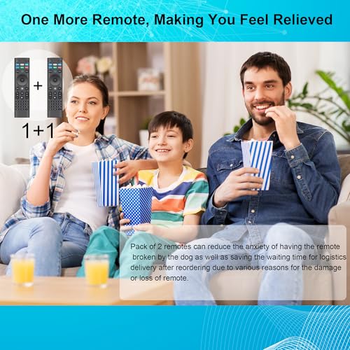 Image of 【Pack of 2】 Universal Remote XRT140 for VIZIO Smart TV Remote Replacement | for VIZIO XRT136 XRT260 XRT270 TV Remote Control Compatible with All VIZIO Smartcast D, E, M, P, V, PX Series Smart TVs