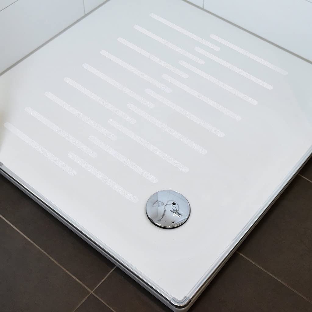 Non Slip Bath Mat Shower Stickers adhesive non rubber (16 White Strips)