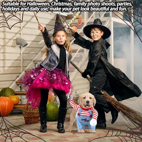 Halloween Kostüme für Hunde,Halloween Lustiges Haustierkostüm,Lustige Hundekleidung Puppe,Hund Schreckliches Kostüm,Deadly Doll Hundekleidung,Lustige Cosplay Kostüme für Haustiere Karneval Party