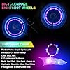 flintronic Bike Spoke Lights, 2Packs Tire Flash Lamp LED Neon Wheel Flashing Lights Cycle Lights, Waterproof 3 Blinking Modes, Bike Accessories for Adults and Kids (Colorful+Blue+Pink) #4
