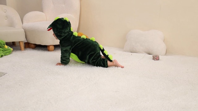 Pagliaccetto Bebè In Flanella Con Cappuccio - Pigiama Animale Serpente - Morbido E Caldo Per 3-36 Mesi - Foto 9