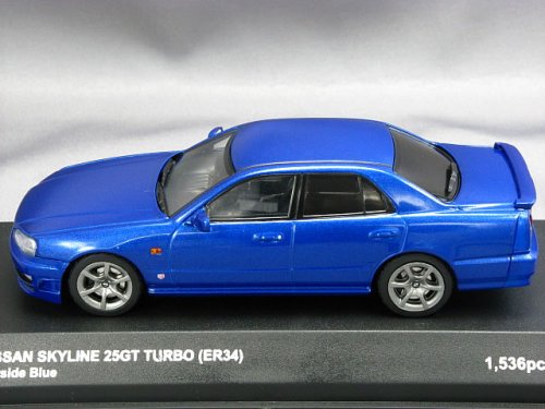 京商1/43 NISSAN SKYLINE 25GT TURBO Amazon | 京商オリジナル 1/43 ニッサンスカイライン25GT/ブルー