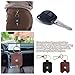 Xelsluthe 2 Pcs Car Key Cover PU Leather Car Key Sleeve for Broken Cars Keys Loop Replacement with Iron Ring for Men Women Black and Brown