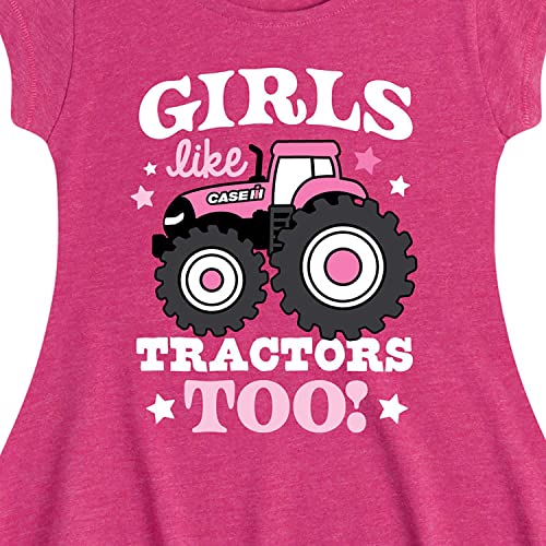Case IH - Girls Like Tractors Too - Toddler Girls Fit and Flare Dress2