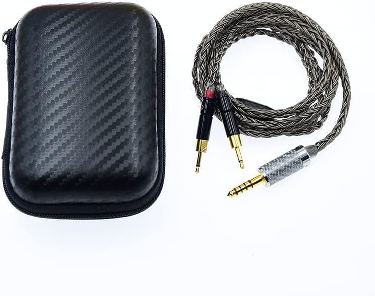 Compatible 4.4 mm balance d Ear Balancing Sound 6.35 6.5 TRS Jack Male for Double 2.5mm,16 cores, HiFi cabl Cable for hd 700 sennheiser hd700 with Upgrade Headphone Amplifier (1.5m(4.92ft), grey)