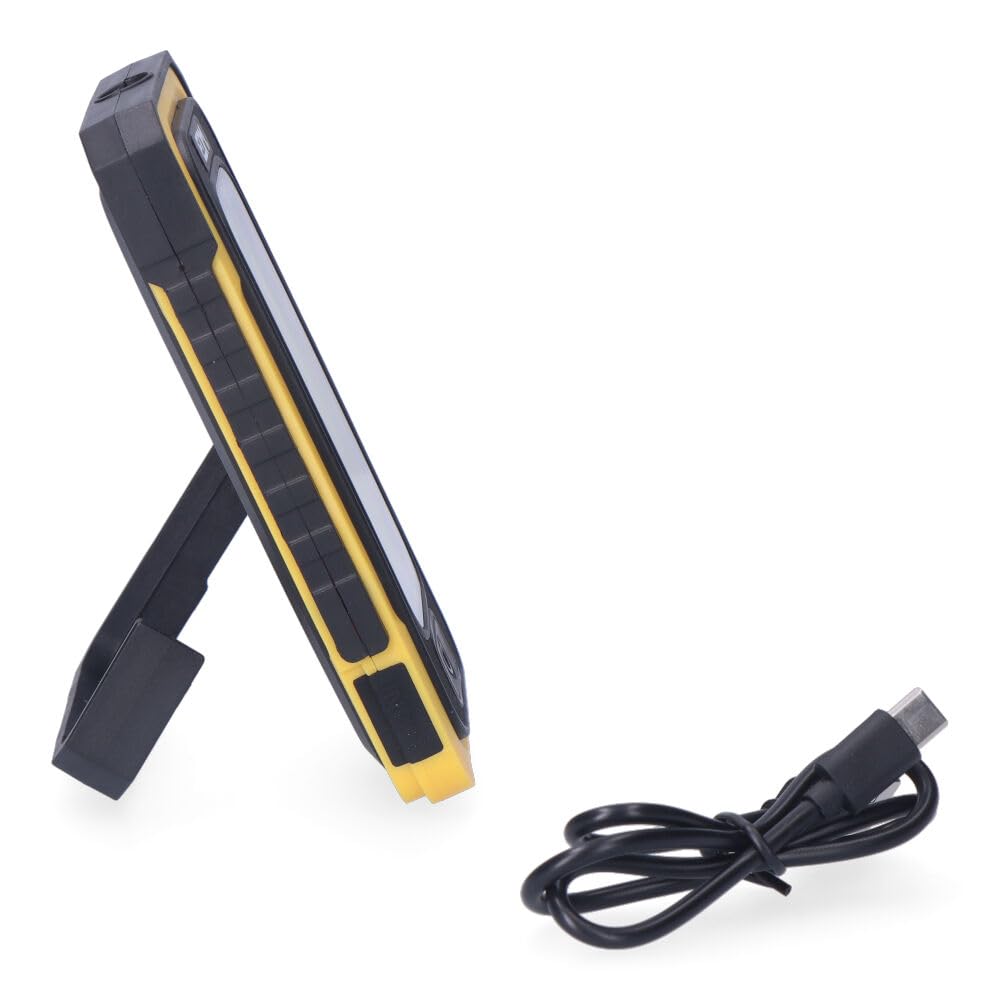 LINTERNA LED SOLAR RECARGABLE con GANCHO e IMÁN COB 10W 750lm EDM, Multicolor