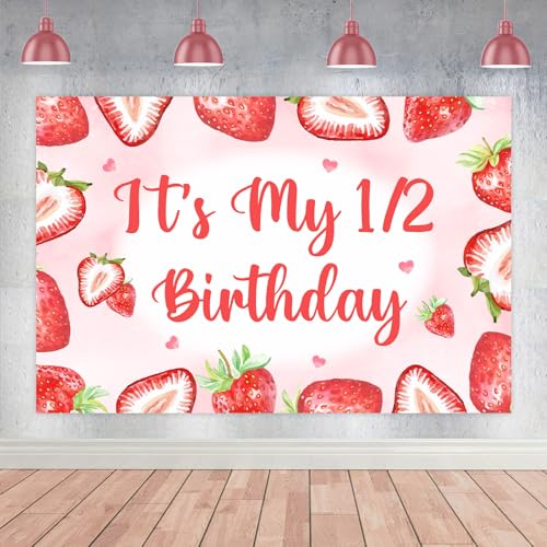 Arrière-plan photo fraise pour réussir la décoration d'anniversaire de vos 6 mois
