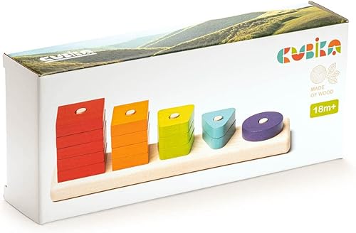 Miniatura 6 de Cubika 15320 - Juego de clasificación de madera - Colores y formas 1, juego infantil de construcción más 18 meses