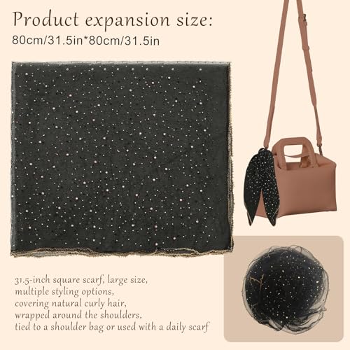 Fashion Head Scarf for Women Hair 35 Inch Square Head Scarf - 90s Style Bandana, Scarf Top & Shawl Wrap​3