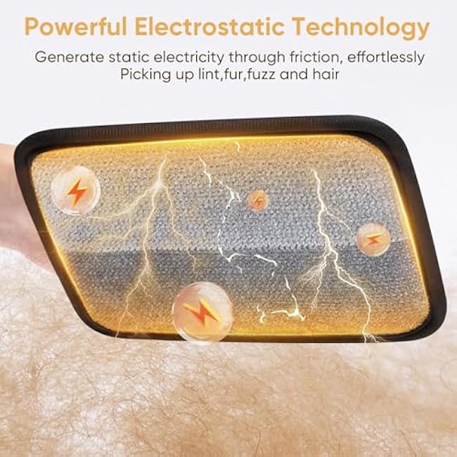 Magic Brush Pet Hair Remover, Pet Hair Remover-Electrostatic for Furniture, Clothing, Reusable Double Sided Fur & Lint Remover for Cats & Dogs, Washable, Upgraded Animal Fur Removal Tool-1 PCS-TEb9jFaI