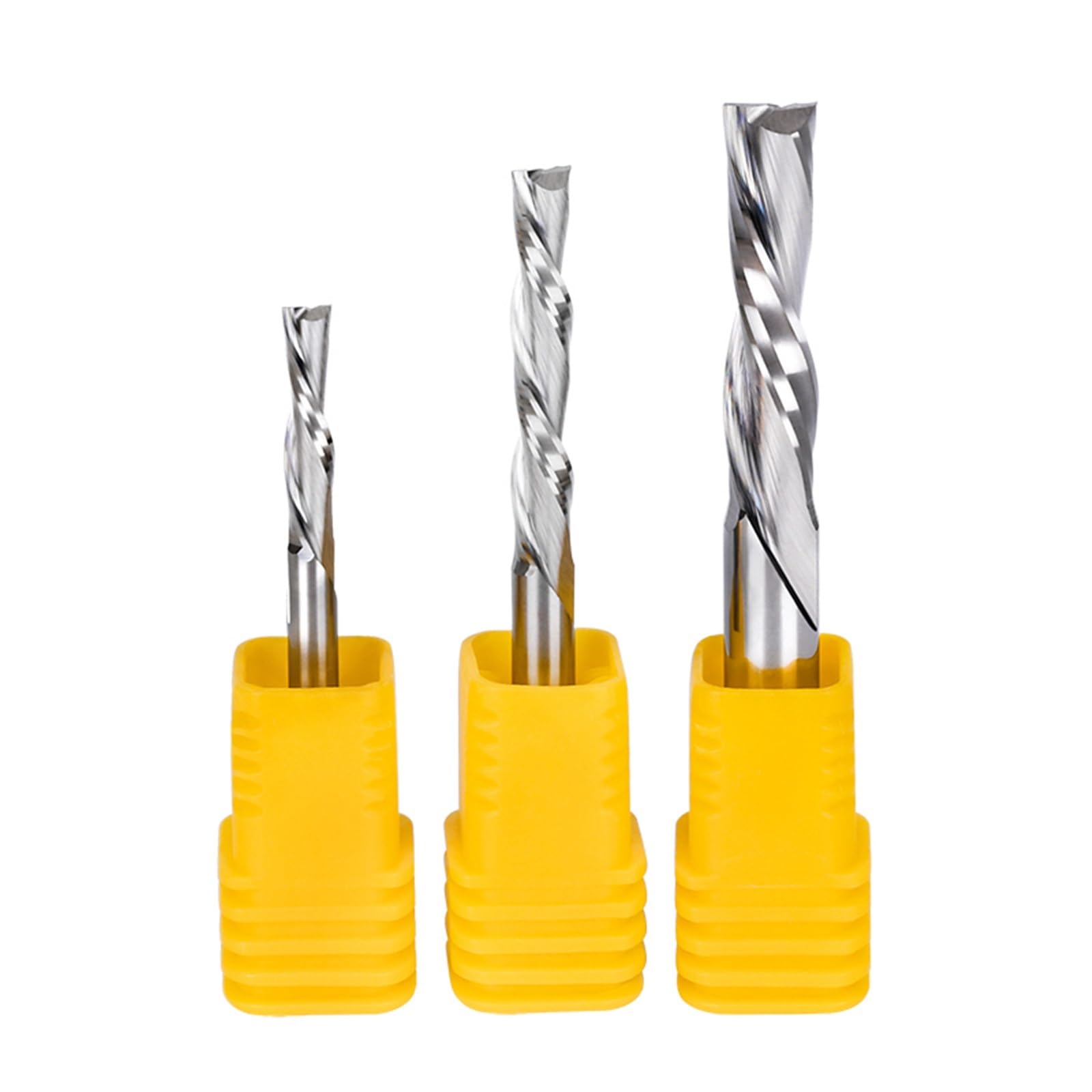 TBZOQAID 10pcs/Set Spiral Router Bits 3.175/4/5/6mm Shank Up Down Cut Compression Bit 2 Flutes Carbide Milling Cutter End Mill CNC(6x25mm)