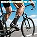 Steinfinit Reflective Cycling Socks Splicing Color,Mid Calf Breathable Cushioning Sock for Men and Women,Bike Sport(One Size)