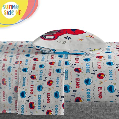 Image of Sesame Street Twin Comforter Set - 5 Piece Kids Bedding Includes Comforter, Sheets & Pillow Cover - Super Soft Microfiber Bed Set with Elmo, Cookie Monster and Big Bird