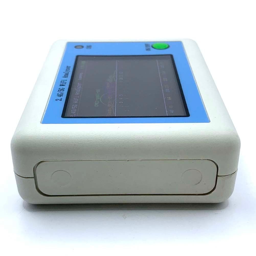 Analizzatore di segnale WiFi bande 2.4G e 5G, tester di rete display TFT da 2,4 pollici con forma d'onda in tempo reale, batteria ricaricabile da 600 mAh tramite tipo-