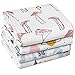 LEE & LILLY Muslin Baby Swaddle Blankets | 4 Pack Large 47x47 inch Cotton Swaddles | Muslin Swaddle Blankets for Girls & Boys | 100% Cotton Muslin Blankets