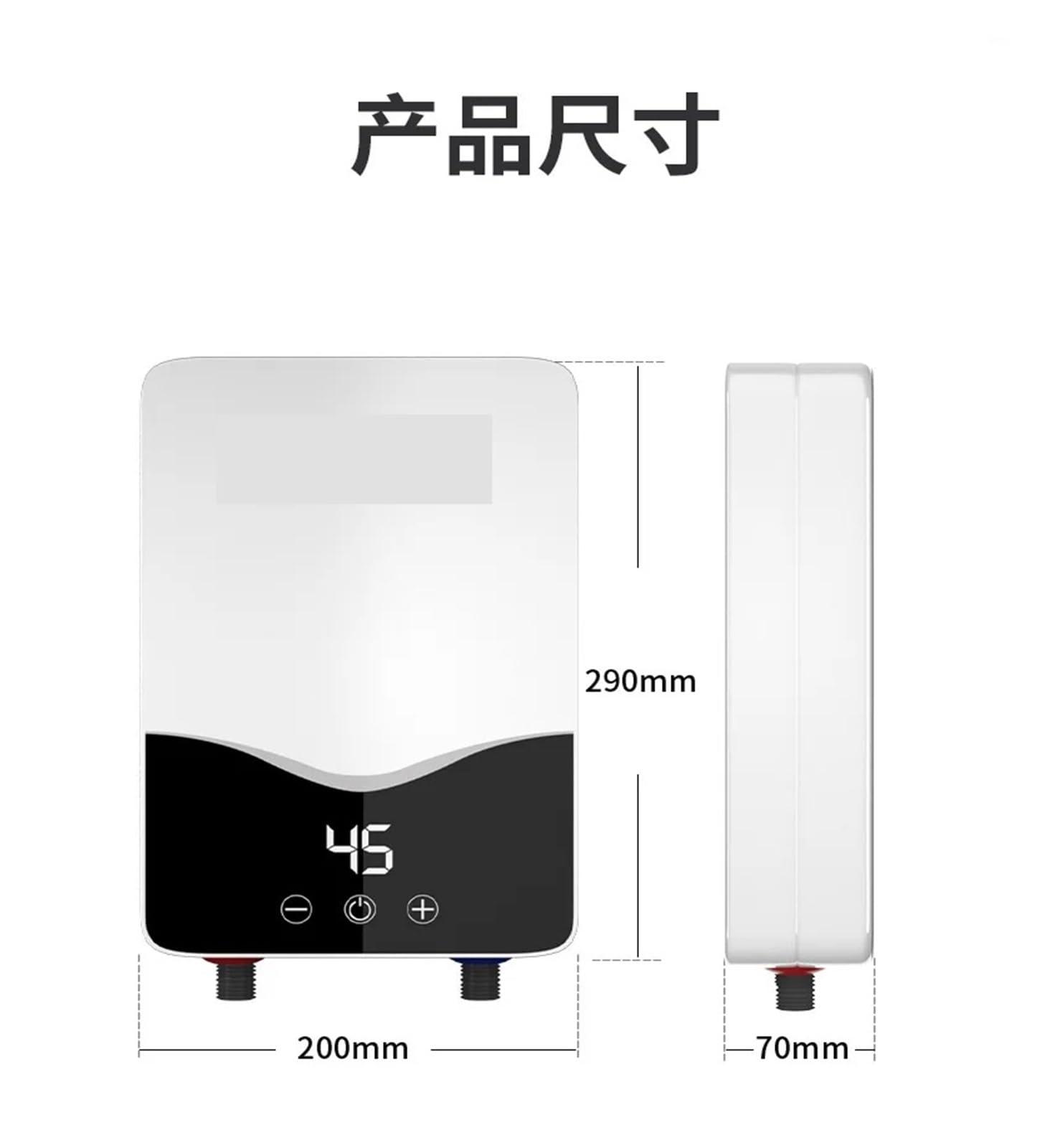 Scaldabagno Istantaneo Senza Serbatoio For Bagno, Scaldacqua Elettrico Istantaneo Da 5,5 KW Con Protezione Automodulante E Surriscaldamento riscaldare rapidamente