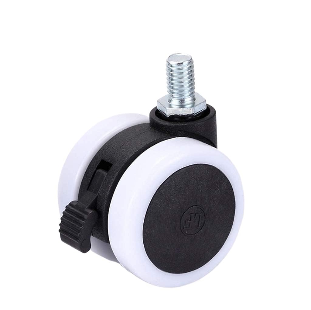 Roulettes pivotantes universelles 40mm sans frein pour fauteuil et mobilier de maison
