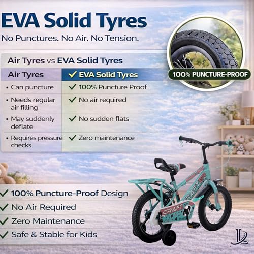 Image of longrun 14T Cycle for Kids 2-5 Years Boys and Girls | Bicycle for Kid with Training Wheels | Kids Cycle for 2 to 5 Years with Adjustable Seat | Easy 4-Step Setup | 95% Fitted | 14 Inch Kid Cycle