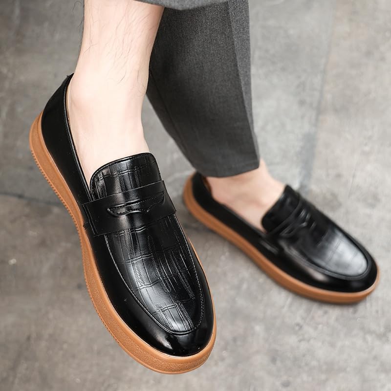 Casual Slip-on Shoes Round Toe Business Bit Suede Upper Shock-Absorbing Slip-on Men2