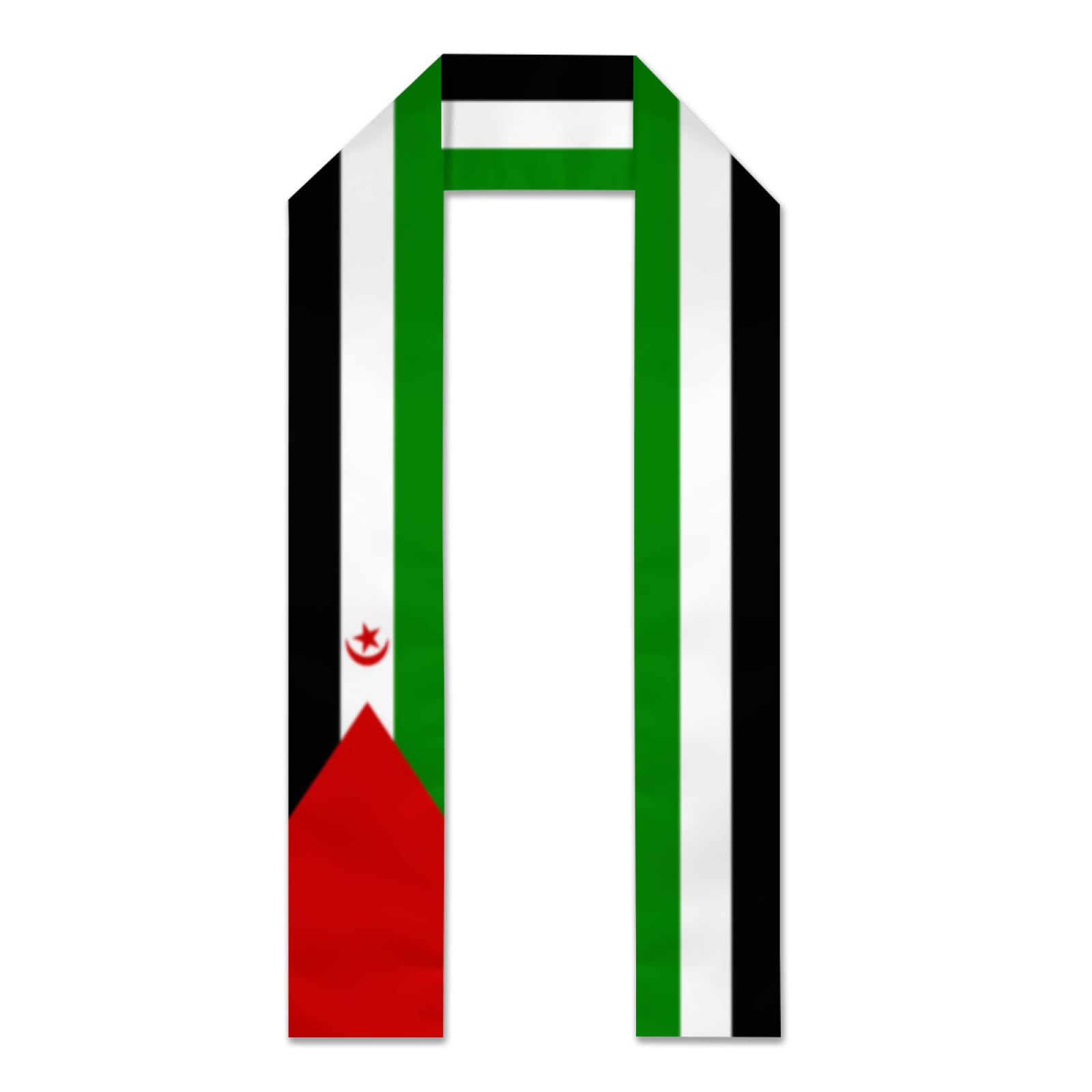 Vintage Western Sahara Flag Graduation Stole Sash Shawl for Men Women Thickened Scarf Flattenedfor International Students Teachers Study Aboard Graduate Gift 72 inches Unisex