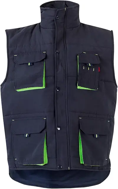 Velilla 205902 Zweifarbige Steppweste mit mehreren Taschen - Gilet de travail