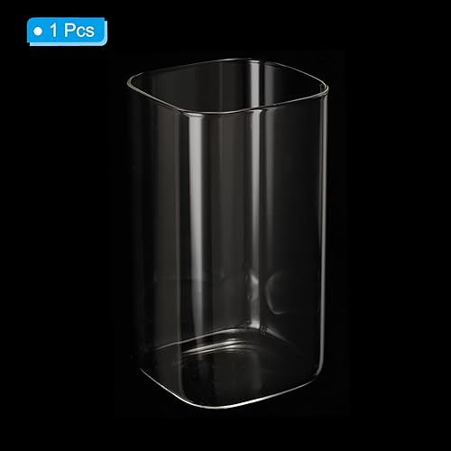 Miniatura 10 de PATIKIL Jarrones cuadrados de vidrio de 6 x 4 pulgadas, florero con forma de cubo, portavelas flotante transparente, centros de mesa para decoración