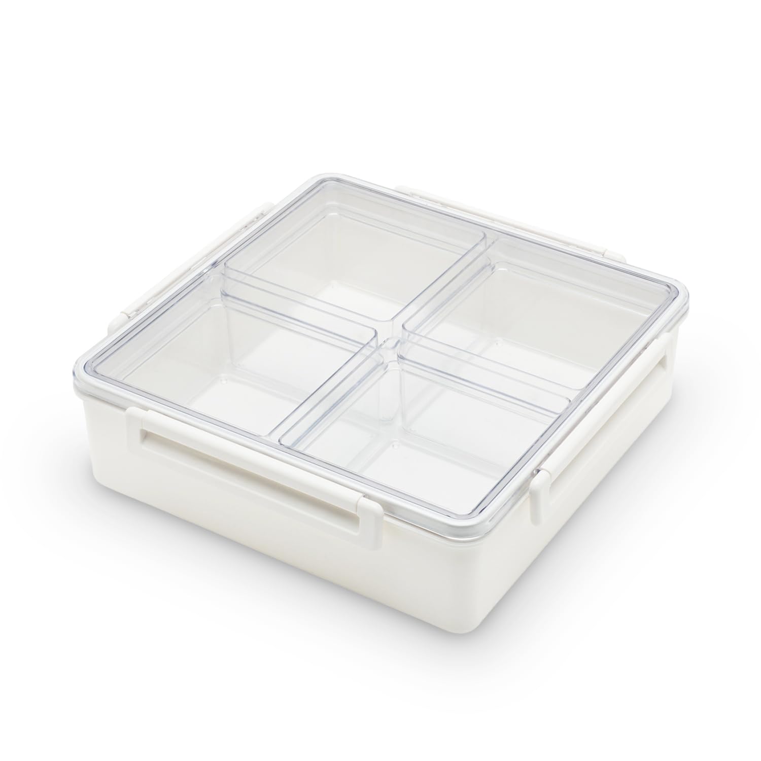 B-258 AA Gourmet Palette Square Party Food Container, White
