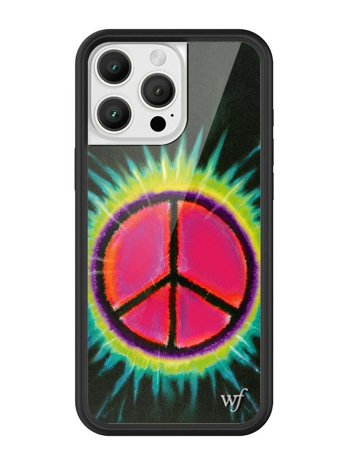 Image of Wildflower Cases - iPhone 16 Pro Max Compatible - Sav Hudson Peace Sign | Impact-Certified 6.5 ft Drop Protection Case, Raised Protective Bumper, Cute Aesthetic Design, Women-Owned Small Business