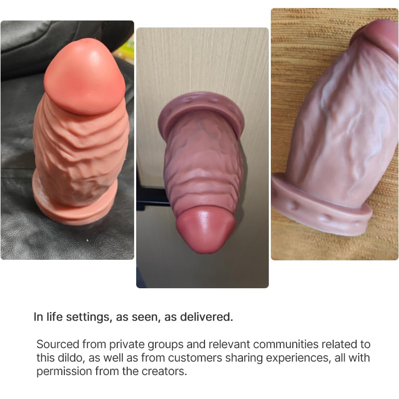 3.62-Inch Diameter XXXL Crazy-Fat Thick Dildo, Extra Giant Large Biggest Huge Dildo with Strong Suction Cup, Short but Super Girth for Vagina and Butt. Lossless No.76