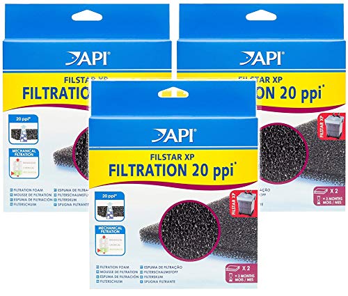 API 3 Pack of Filstar XP Filtration Foam Aquarium Canister Filter Filtration Pads, 2 Per Pack