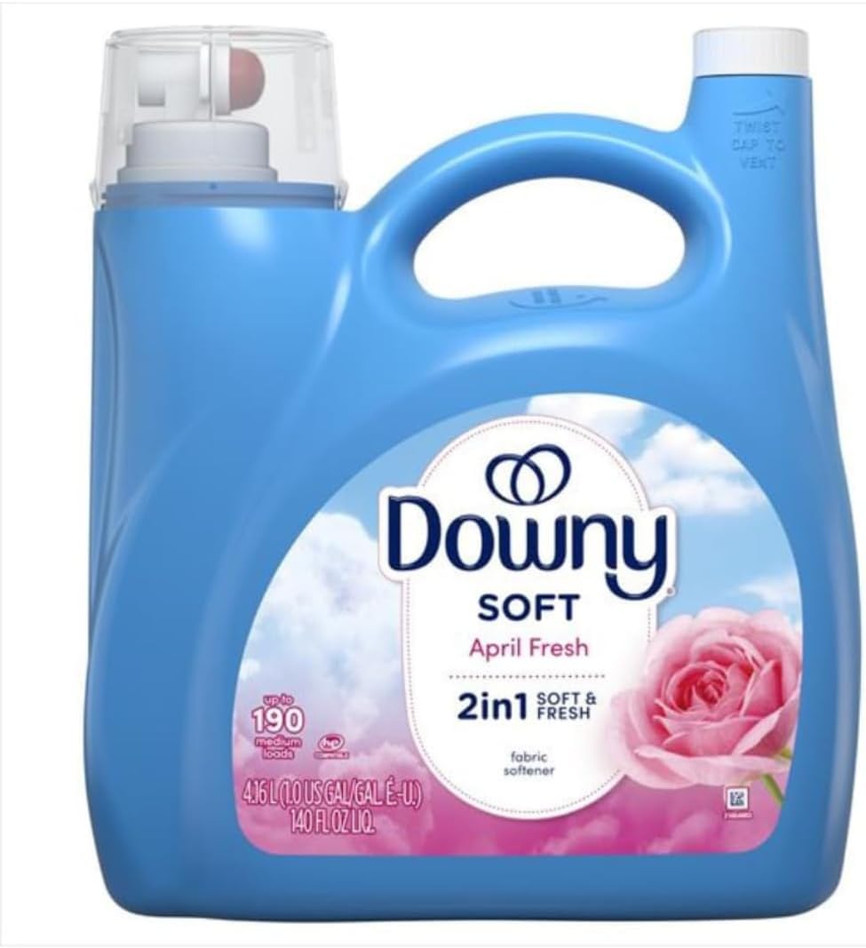 Downy April Fresh Fabric Softener, Large Capacity, Refill, Clothes, Soft Finish, Long Lasting Fresh Scent + Disinfecting Wet Wipes, Fabric Softener + Hygienic Supplies, Everyday Use, Home Use, Hygiene
