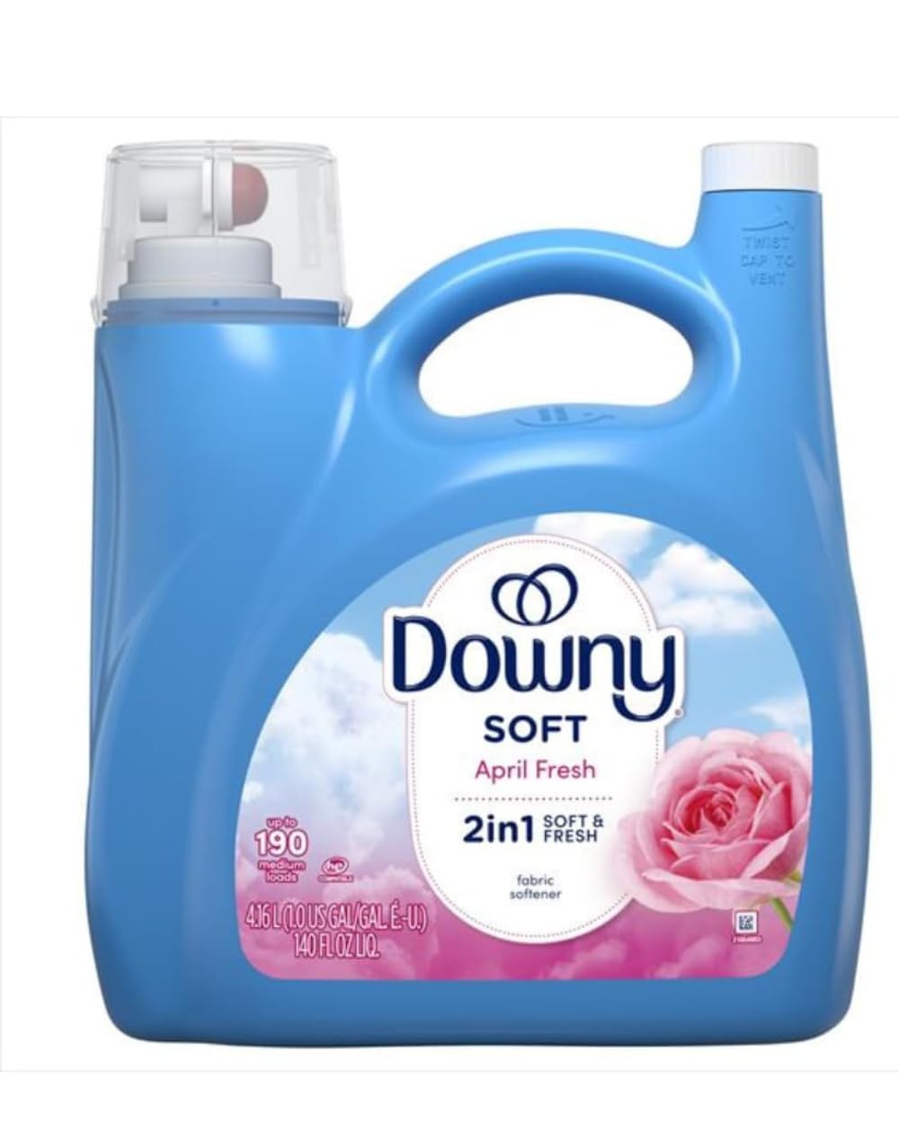 Downy April Fresh Fabric Softener, Large Capacity, Refill, Clothes, Soft Finish, Long Lasting Fresh Scent + Disinfecting Wet Wipes, Fabric Softener + Hygienic Supplies, Everyday Use, Home Use, Hygiene