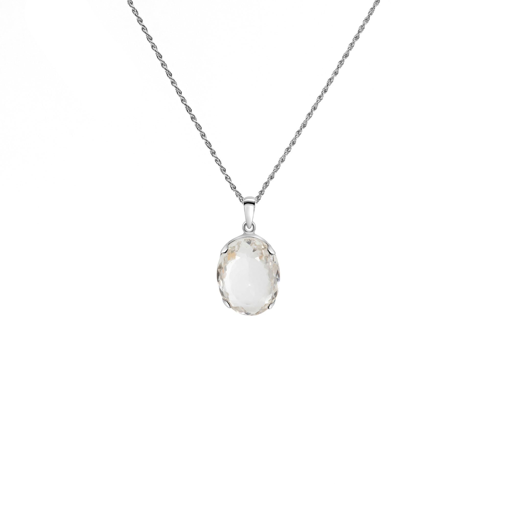 Diamond-Cut Rope Chain 1,2 mm Halskette 925 Sterling Silber Bergkristall Anhänger Damen/Herren Schmuck