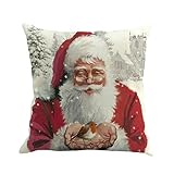 Clearance!Sothread Christmas Throw Pillowcase Decor Sofa Cushion Cover Santa Claus 18