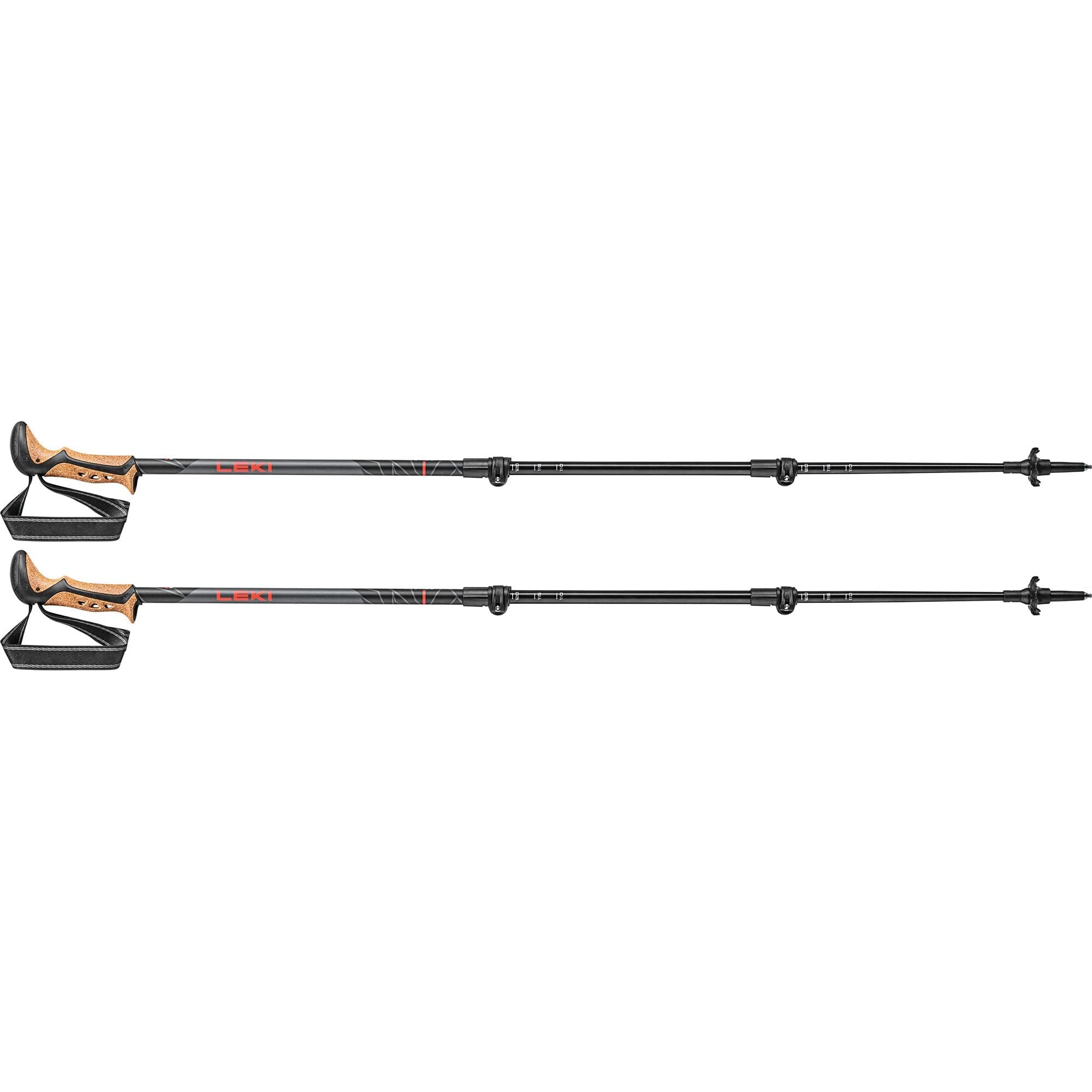 LEKI Khumbu Wanderstöcke Länge 110-145 cm einstellbar Black Bergwanderstöcke: Robust, leicht, mit Aergon CorTec Griff und Speed Lock+ System. Ideal für Bergabenteuer & Wanderfreunde.