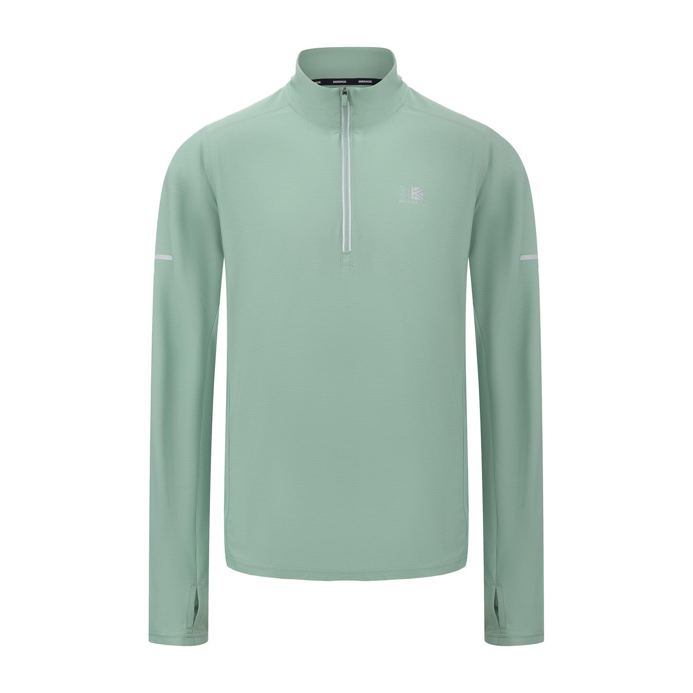 Karrimor Mens Long Sleeve Quarter Zip Top Granite Green XXL