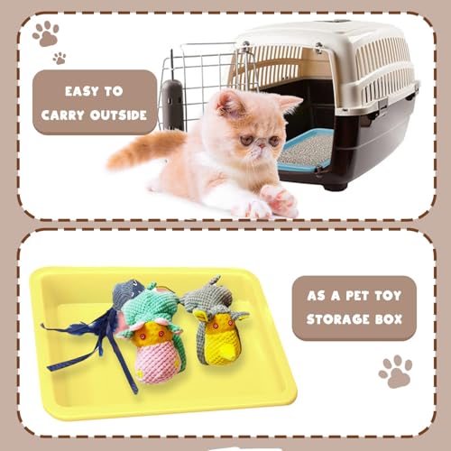 Kitten Litter Box pequeño 3 pcs con pala plástico miniatura 6