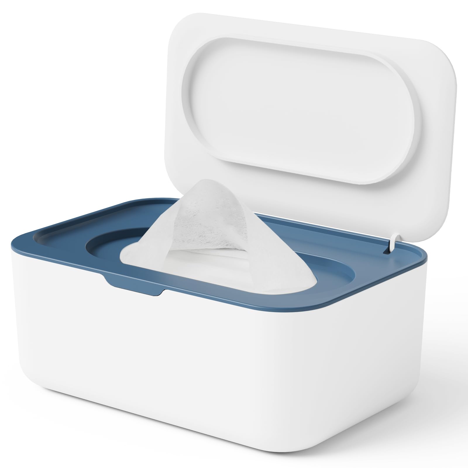 Wipes Dispenser, Wipe Holder for Baby & Adult, Seposeve Refillable Wipe Container, Keeps Wipes Fresh, One-Handed Operation. Non-Slip, Easy Open/Close