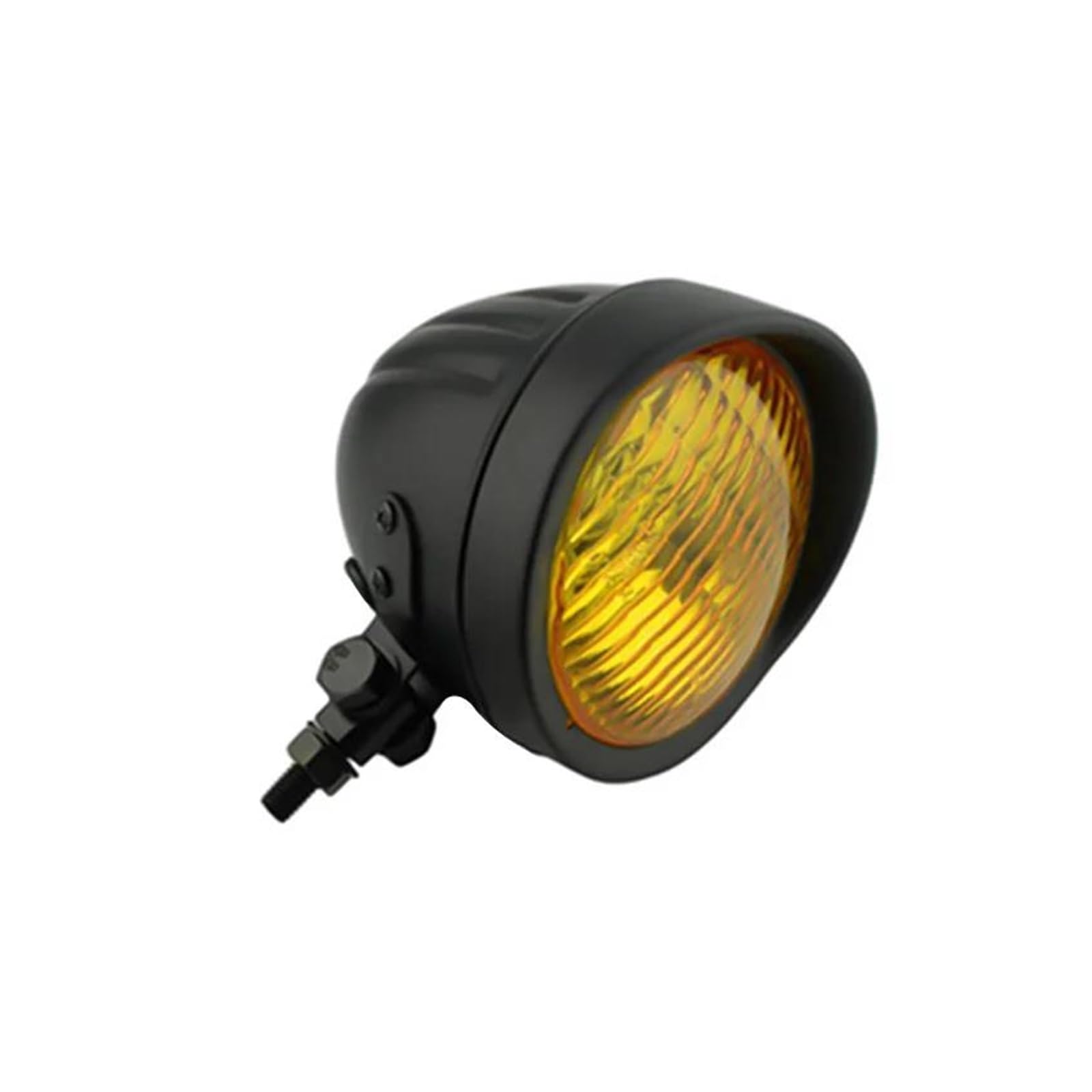 Motorcycle Spotlights For Harl&ey Retro Motorcycle Headlights 12cm 4.5 Inches Iron & Glass Head lights CG Lighting (Color : 1)